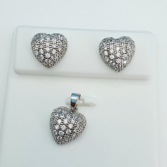 "925 Sterling Silver Cubic Zircon Jewelry Set, UU1P7A7046 - Picture 5 of 8